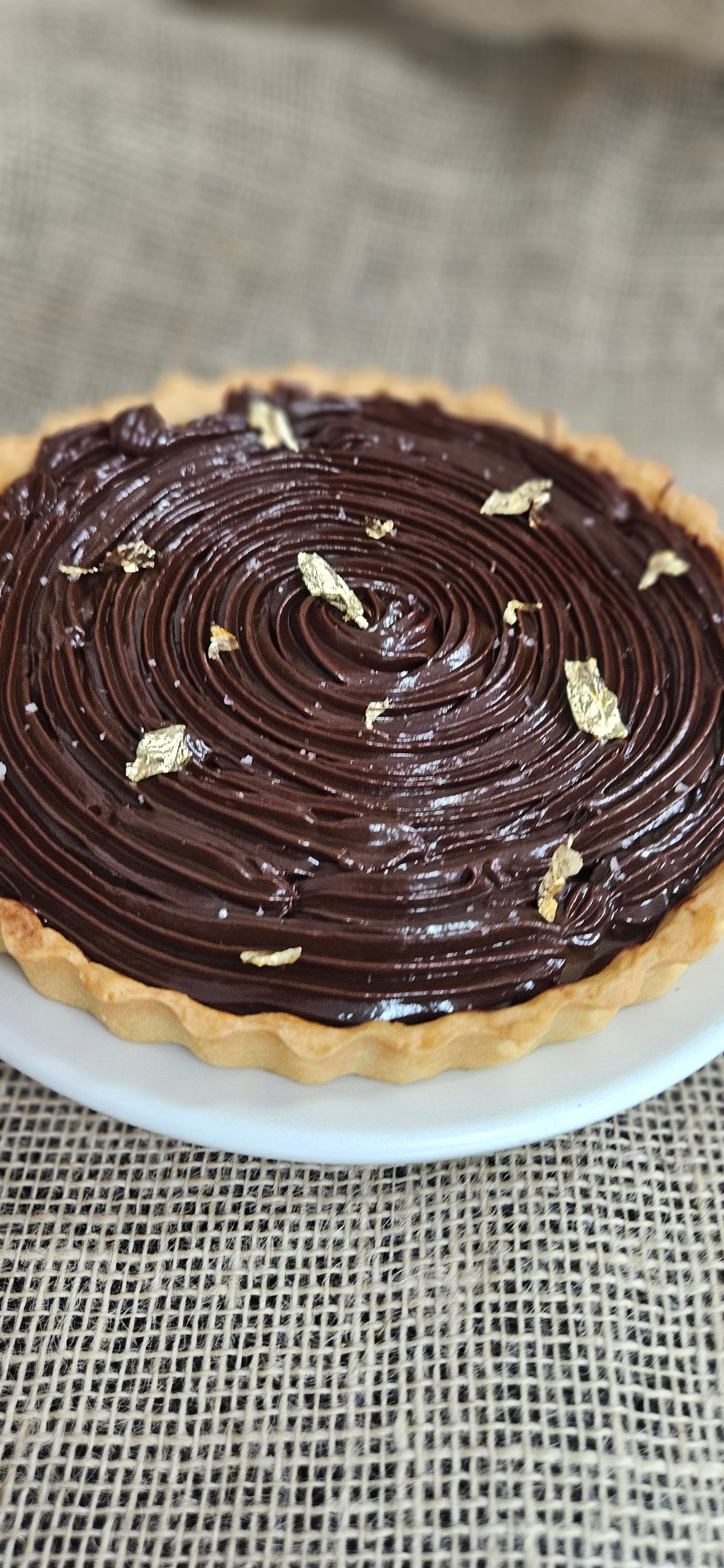 Torta de chocolate com flor de sal